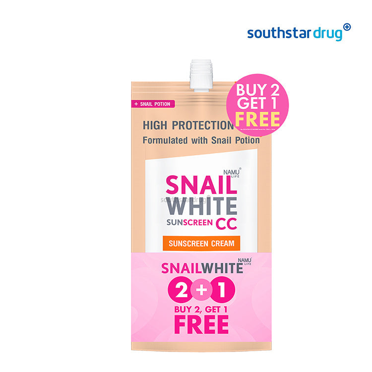 SnailWhite Sunscreen SPF50 6mL pack daily sun care